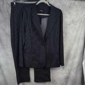 Liverpool Los Angeles Navy Pinstripe Suit Set - Blazer (L) & Pants (8/29)